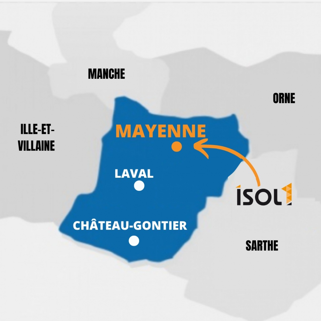 Situé à Mayenne route de LAVAL
